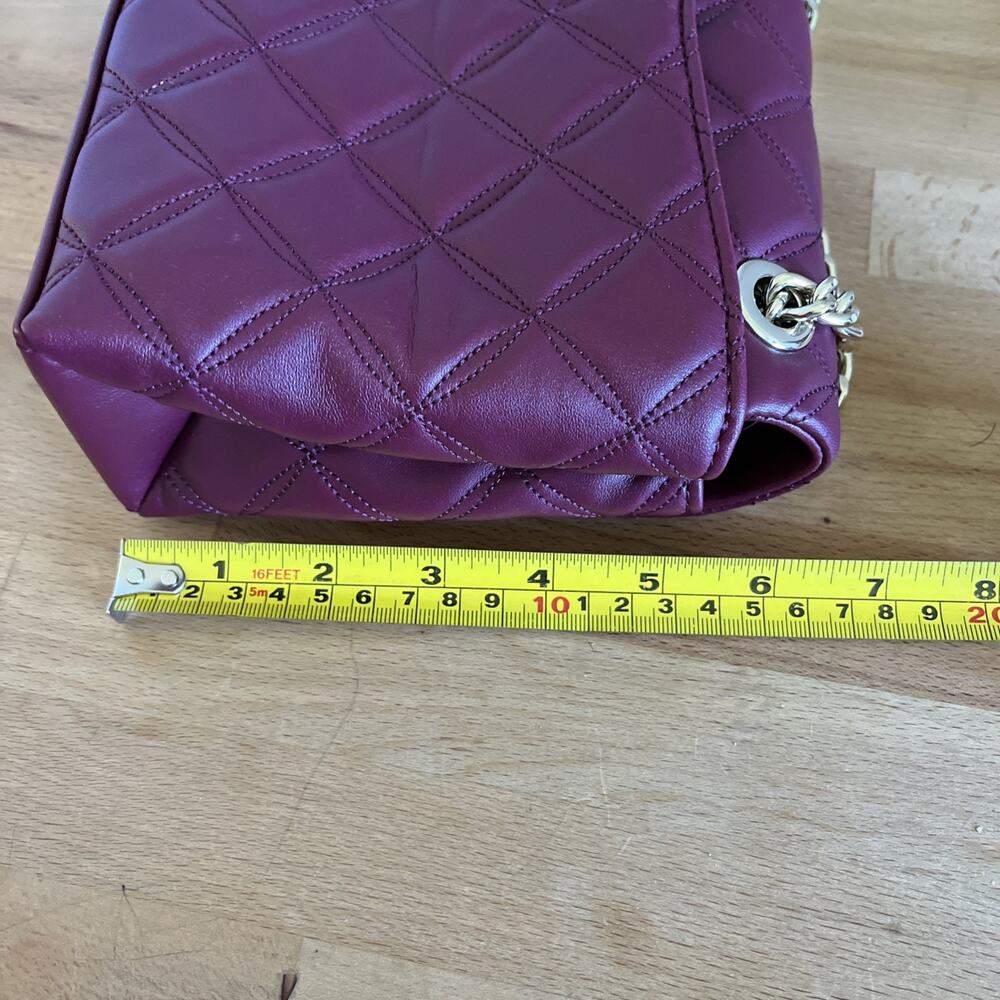 Kate Spade New York Natalia Leather Small Flap Crossbody Blackberry - Picture 14 of 16